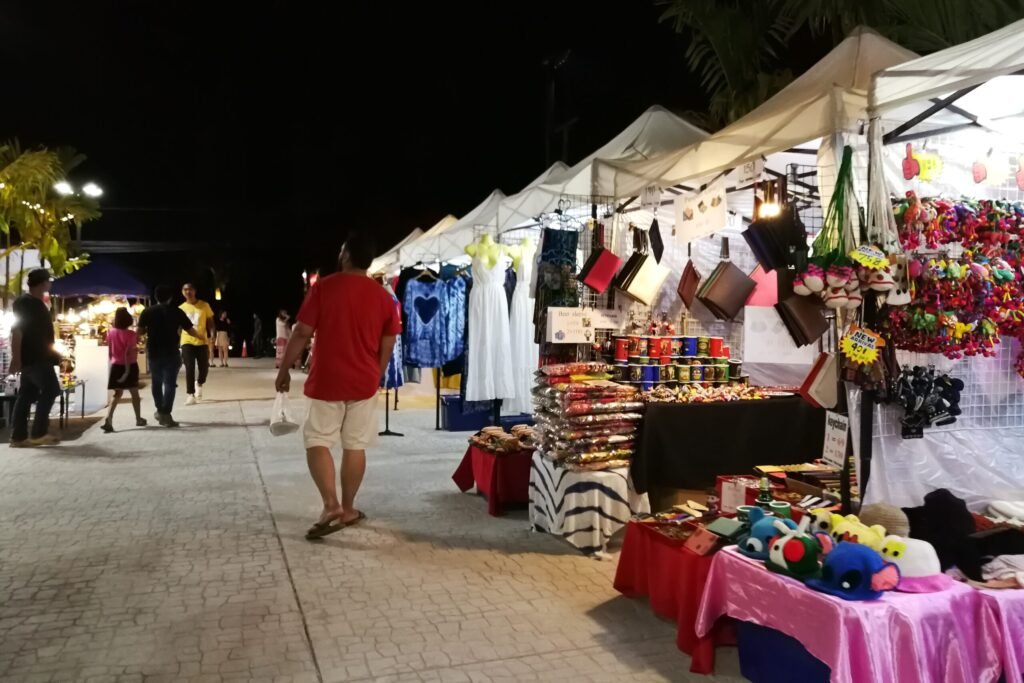 walking at a night market in krabi thailand 2026 01 08 07 10 10 utc