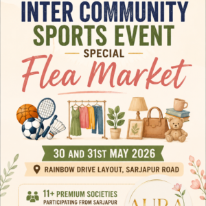 sarjapur biggest inter community sports event flea market (food stall)